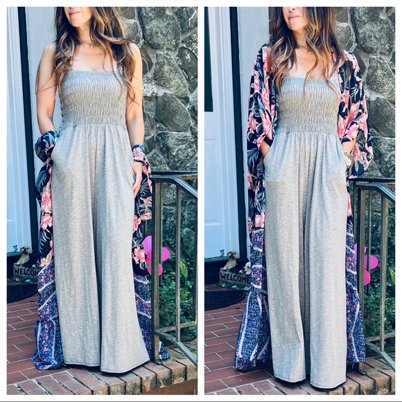 #11 Lisa Boho Chic Most Fabulous Smocked Wide Leg Jumpsuit - Picture 2 of 5